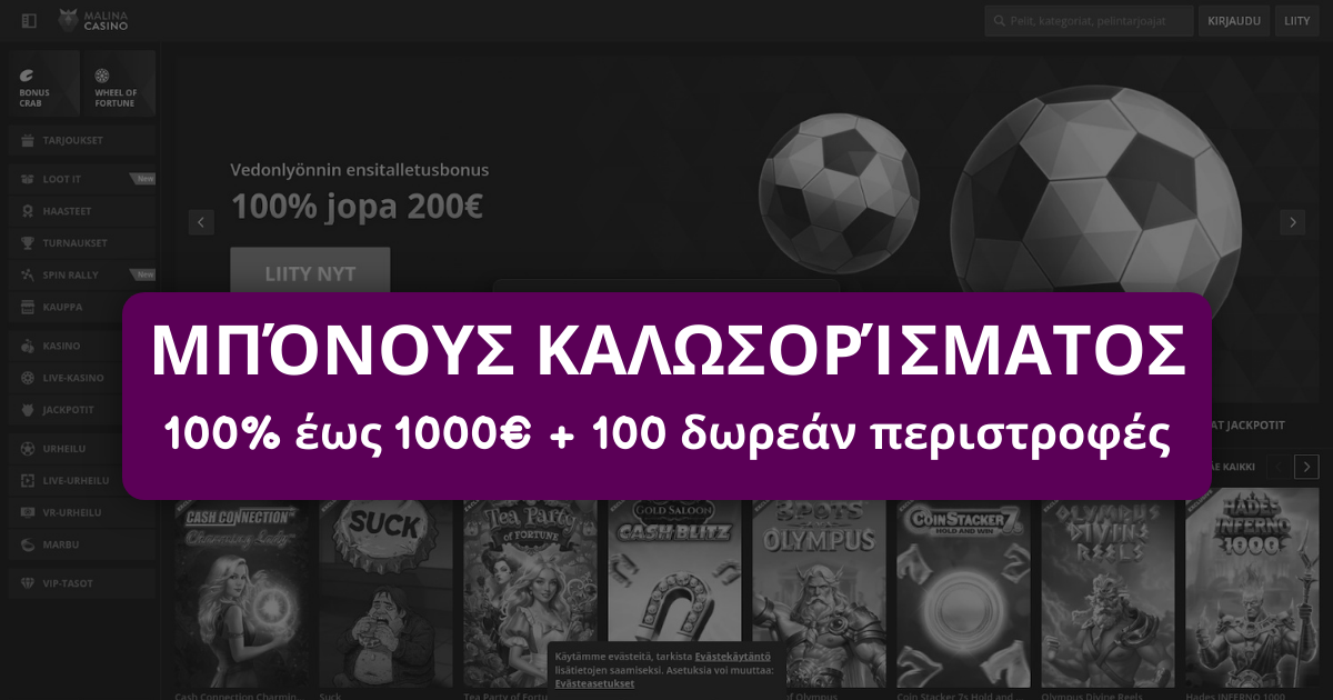 Malina Casino banner